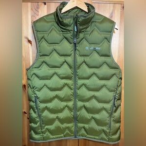 Columbia Walker Mill 650 Down Vest Omni Heat Green Puffer Mens Medium NWOT New
